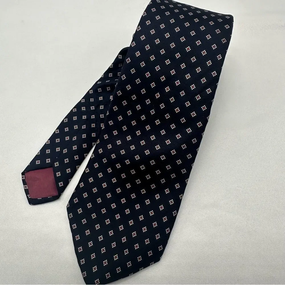 Andhurst Mens‎ 100% Silk Tie Necktie,Navy Blue tie,business tie,silk tie